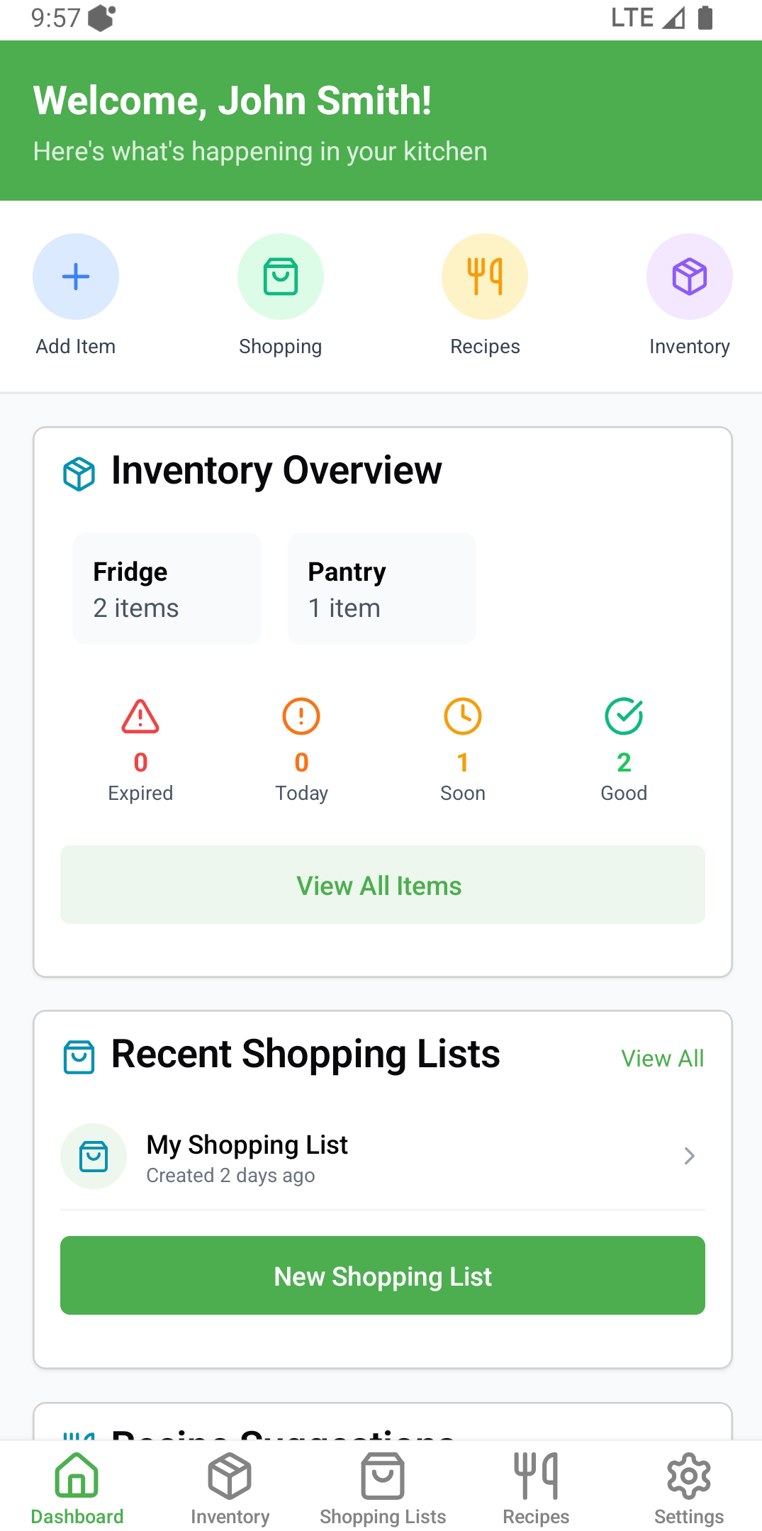 Kitchen Sync App Screenshot